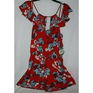 Bebop Women's Juniors Romper Jumper Size Large Red